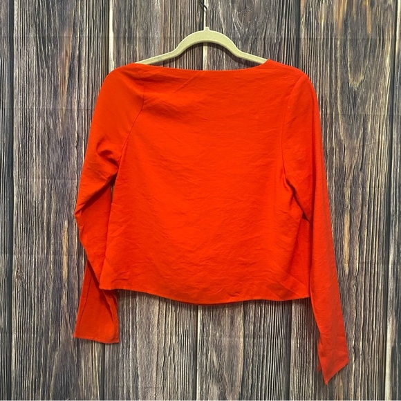 Line * Dot | red asymmetrical neckline top - Picture 2 of 3